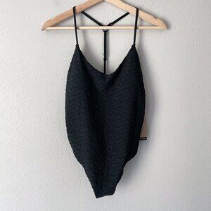 Nike Swim Swoosh Link Terry Y-Back One Piece Swimsuit Size M NWT